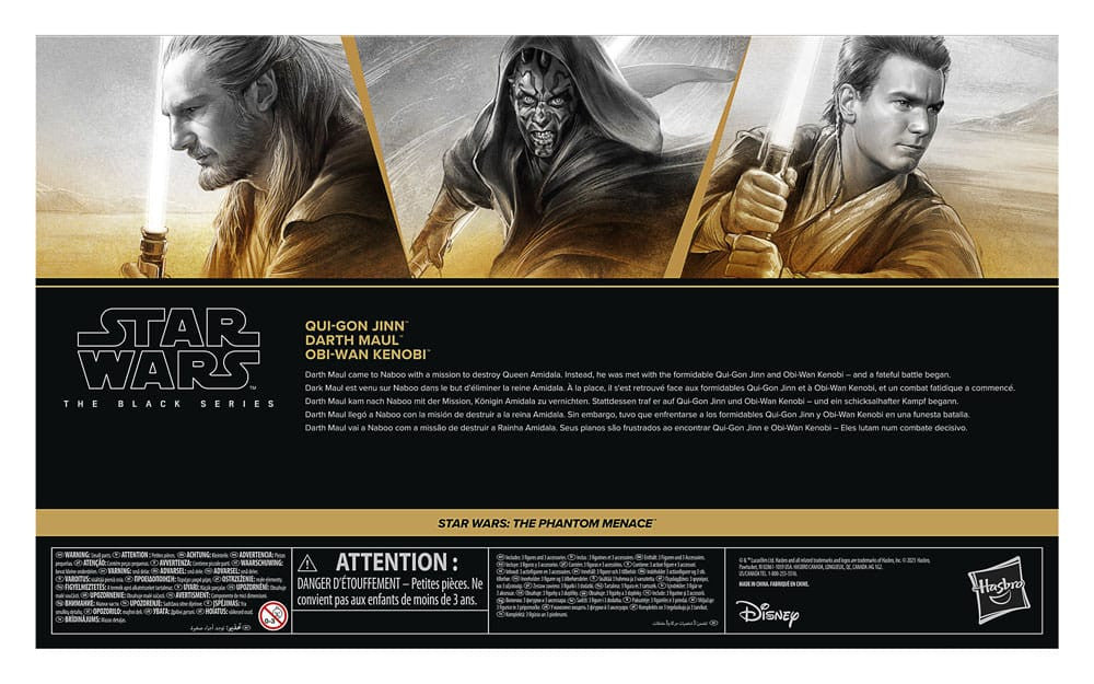 Star Wars Black Series: Episode 1 Triple-Pack Qui-Gon Jinn, Darth Maul, Obi-Wan Kenobi 15cm