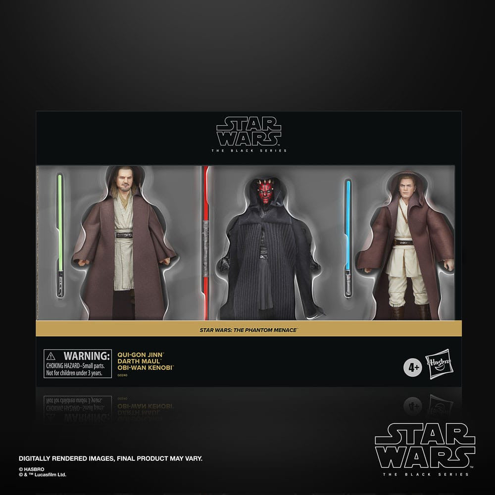 Star Wars Black Series: Episode 1 Triple-Pack Qui-Gon Jinn, Darth Maul, Obi-Wan Kenobi 15cm