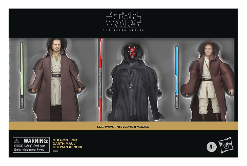 Star Wars Black Series: Episode 1 Triple-Pack Qui-Gon Jinn, Darth Maul, Obi-Wan Kenobi 15cm