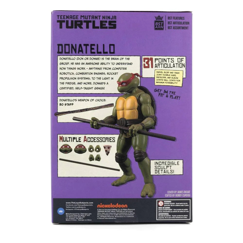 Teenage Mutant Ninja Turtles BST AXN x IDW Action Figure & Comic Book Donatello Exclusive 13 cm
