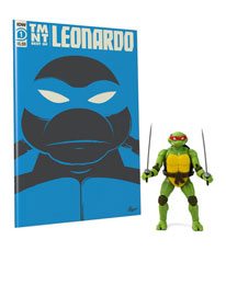 Teenage Mutant Ninja Turtles BST AXN x IDW Action Figure & Comic Book Leonardo Exclusive 13 cm