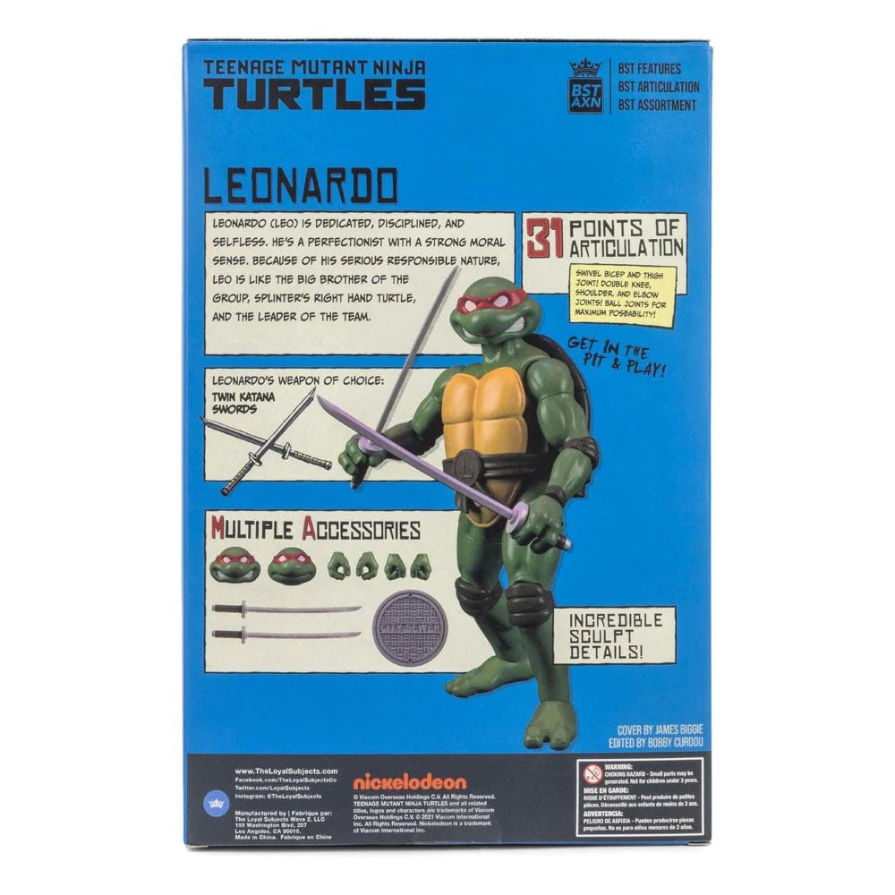 Teenage Mutant Ninja Turtles BST AXN x IDW Action Figure & Comic Book Leonardo Exclusive 13 cm