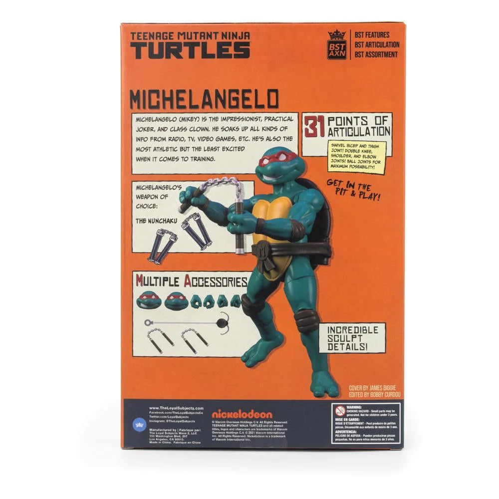 Teenage Mutant Ninja Turtles BST AXN x IDW Action Figure & Comic Book Michelangelo Exclusive 13 cm