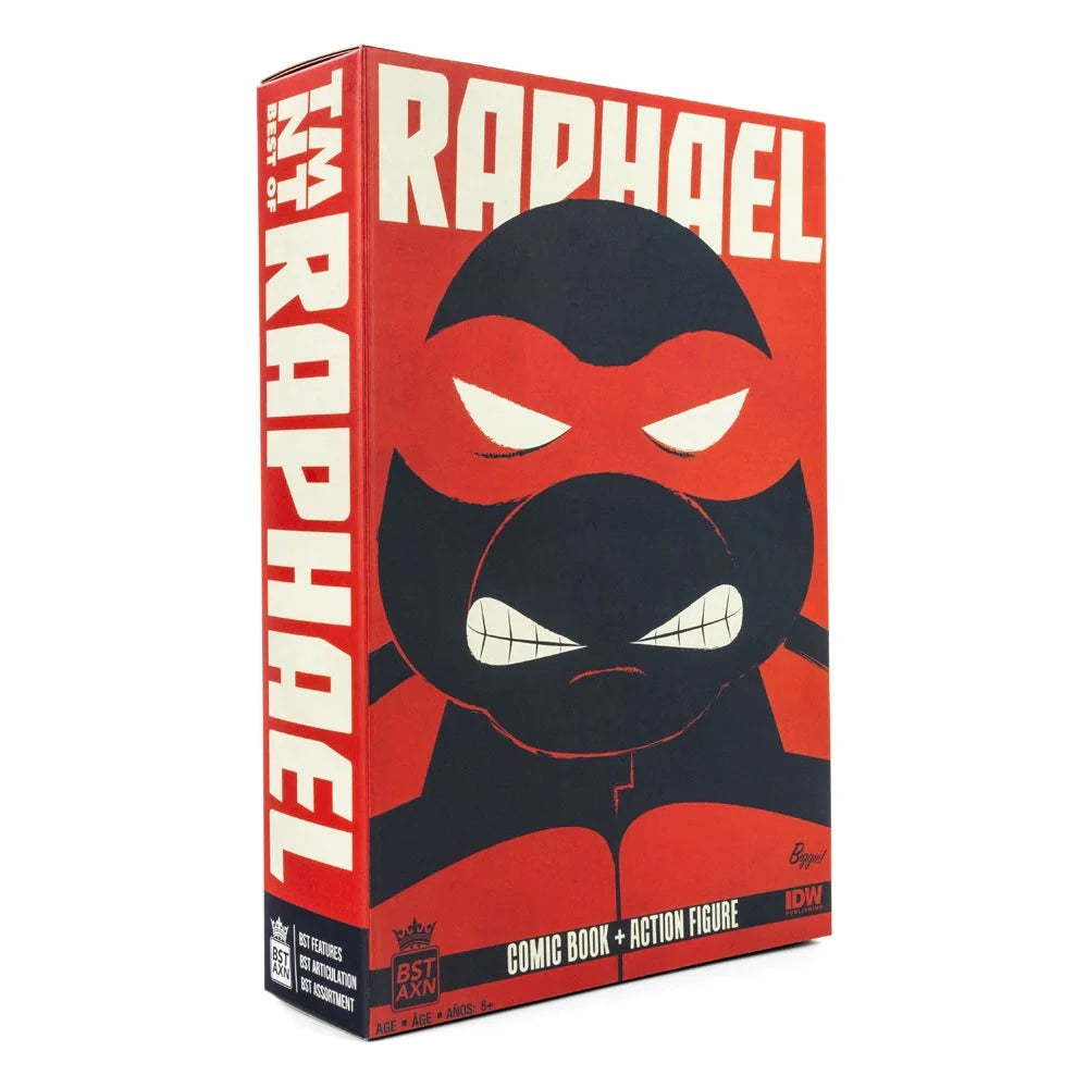 Teenage Mutant Ninja Turtles BST AXN x IDW Action Figure & Comic Book Raphael Exclusive 13 cm