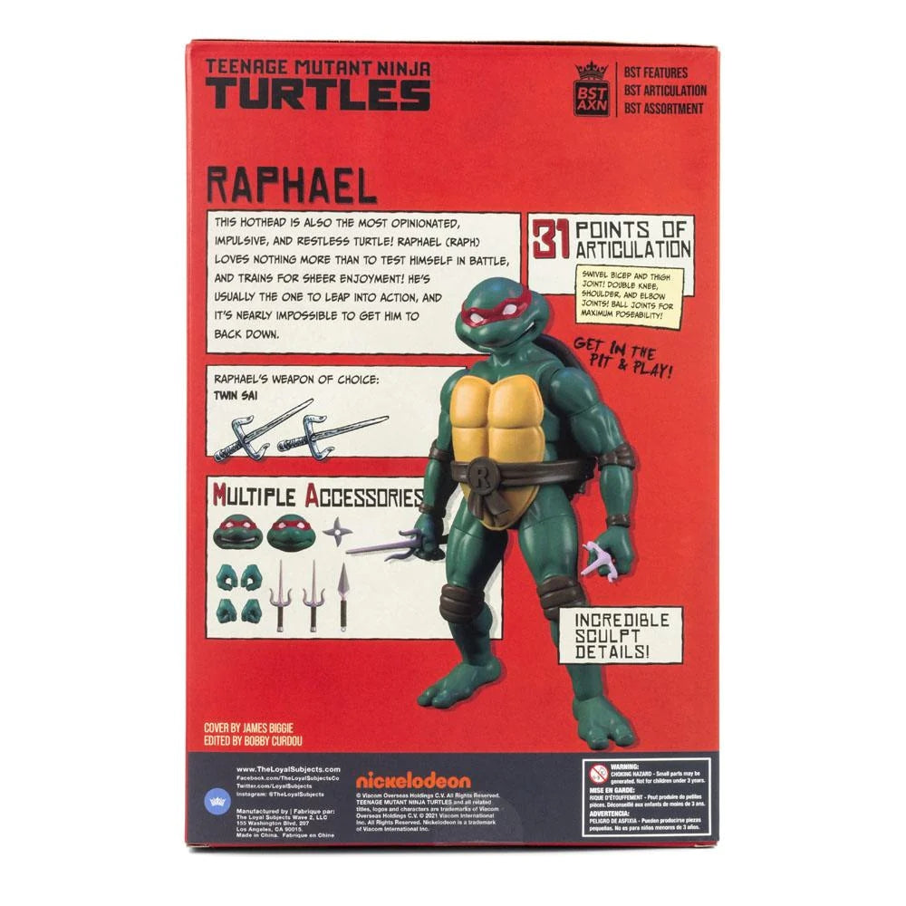 Teenage Mutant Ninja Turtles BST AXN x IDW Action Figure & Comic Book Raphael Exclusive 13 cm
