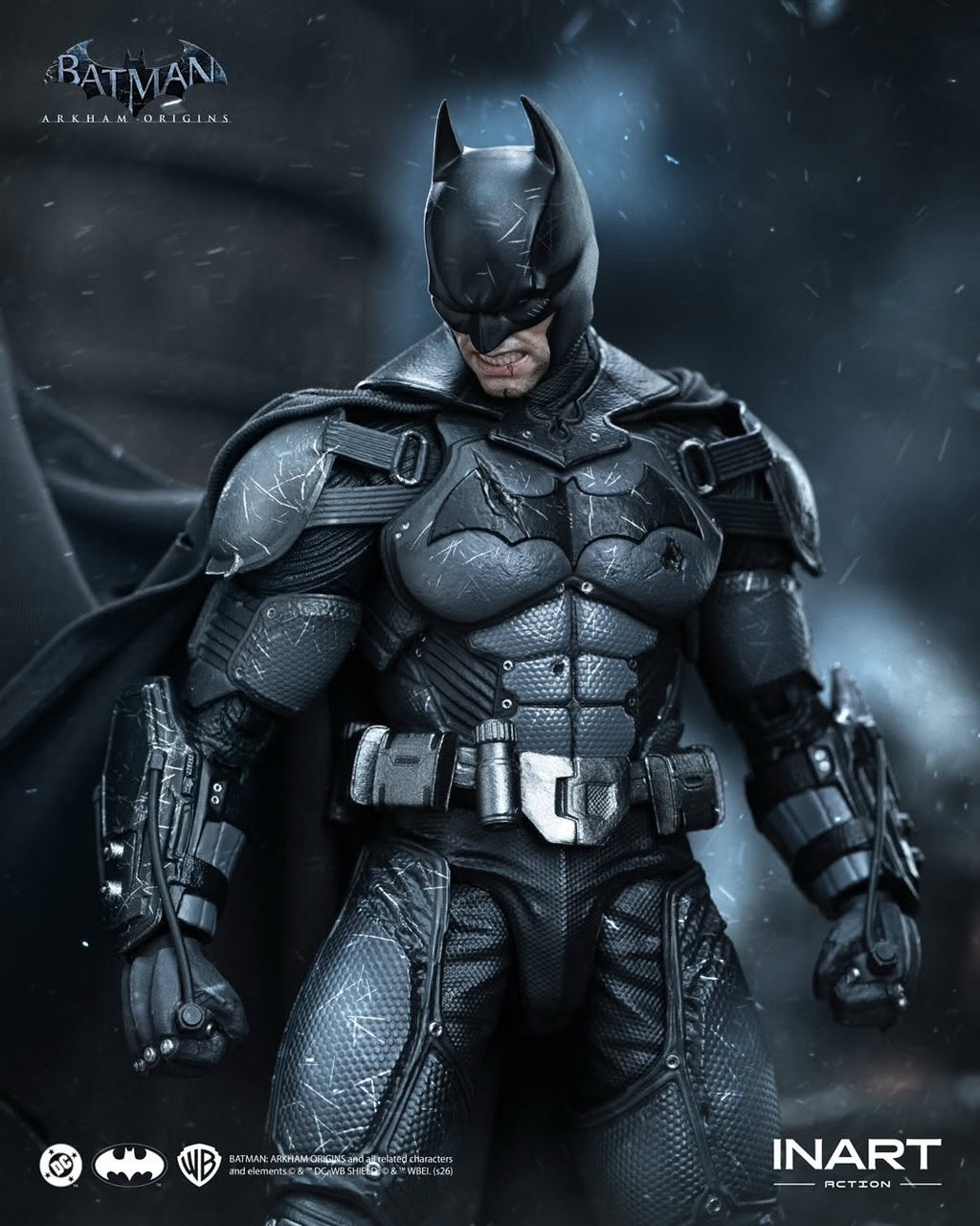INART Batman (Battle Damaged) - Batman Arkham Origins 1/12 Action Figure
