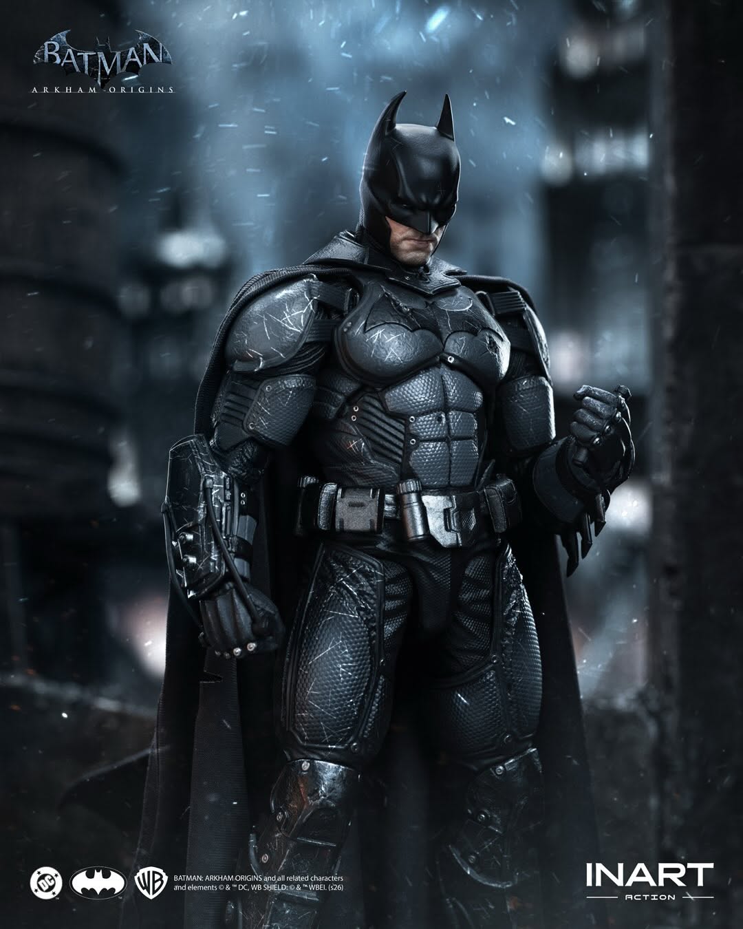 INART Batman (Battle Damaged) - Batman Arkham Origins 1/12 Action Figure