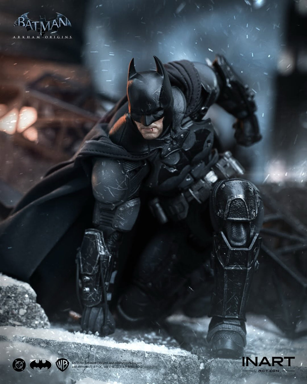 INART Batman (Battle Damaged) - Batman Arkham Origins 1/12 Action Figure