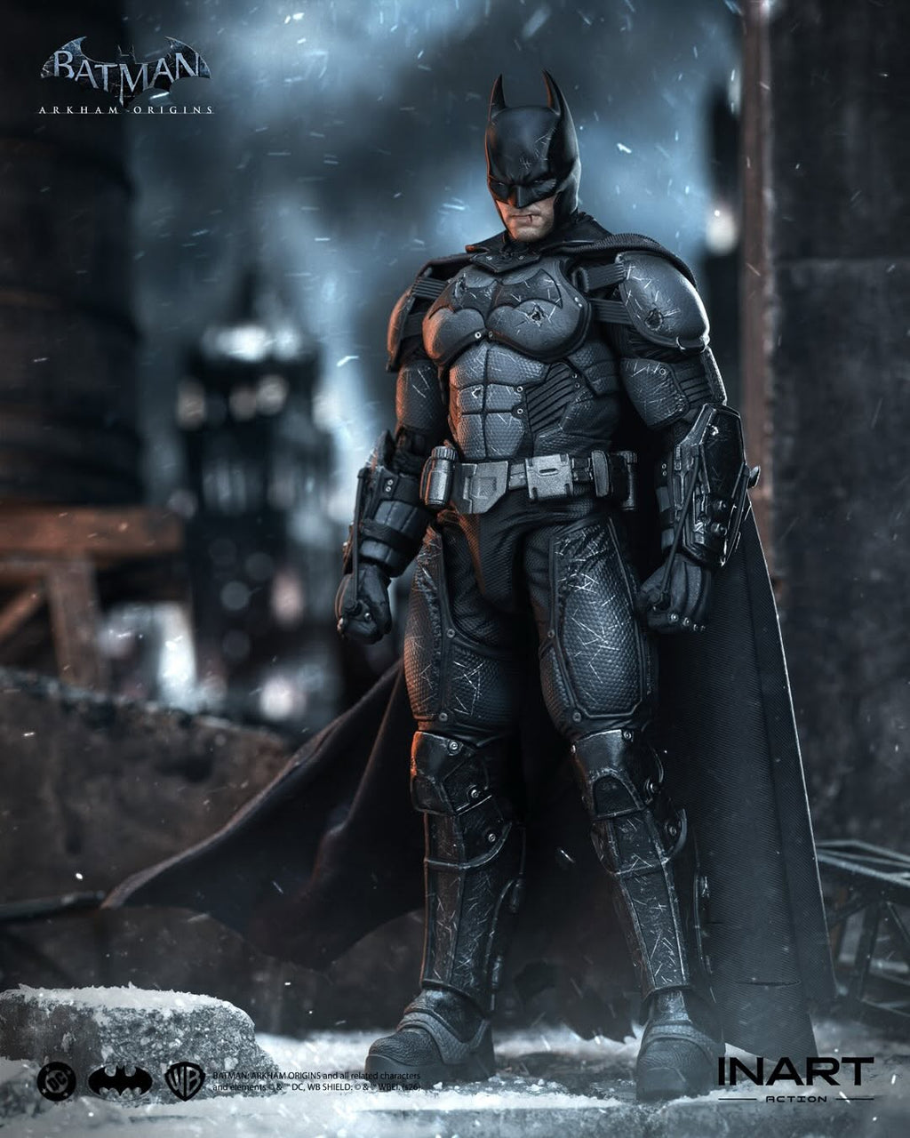 INART Batman (Battle Damaged) - Batman Arkham Origins 1/12 Action Figure