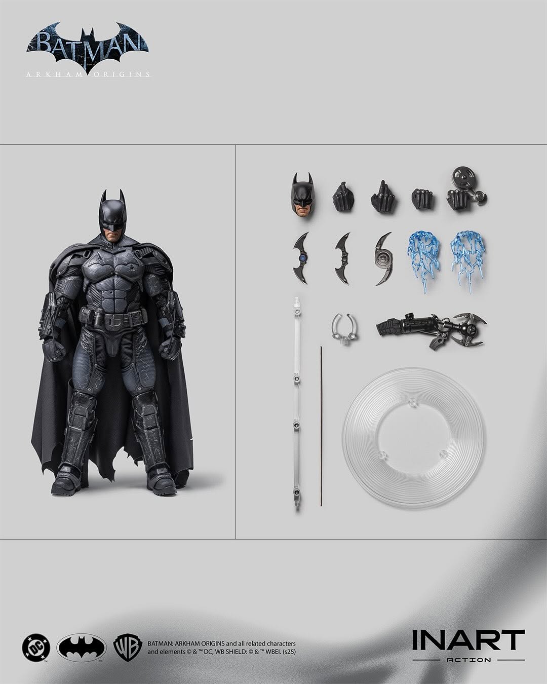 INART Batman (Battle Damaged) - Batman Arkham Origins 1/12 Action Figure
