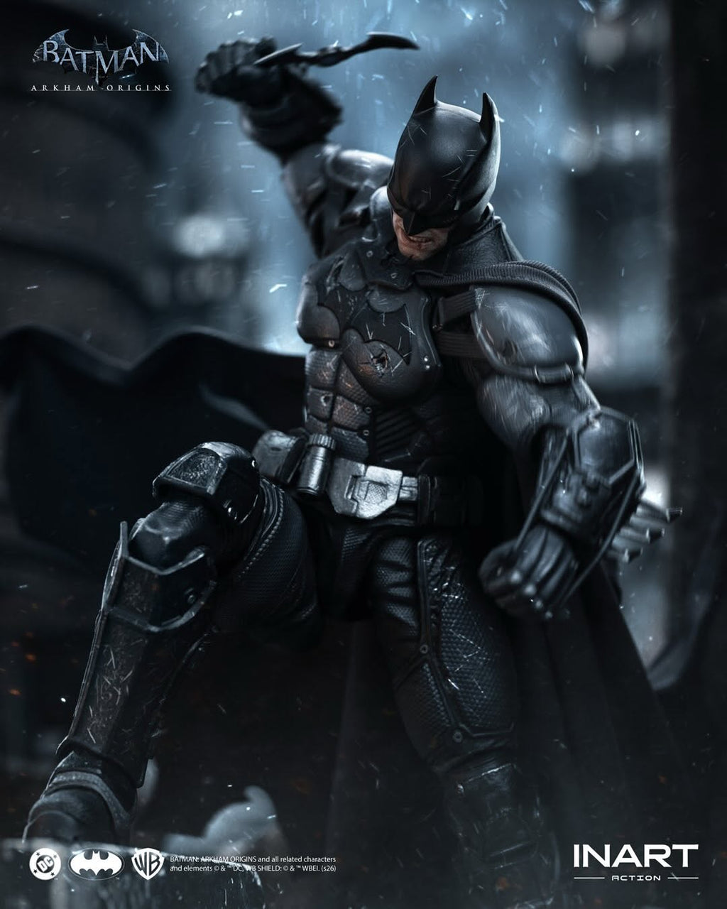 INART Batman (Battle Damaged) - Batman Arkham Origins 1/12 Action Figure