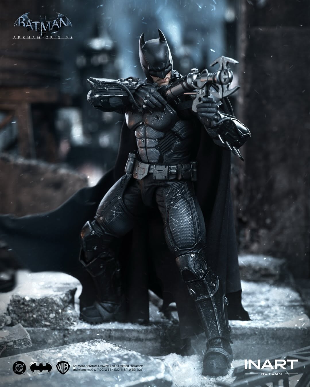 INART Batman (Battle Damaged) - Batman Arkham Origins 1/12 Action Figure