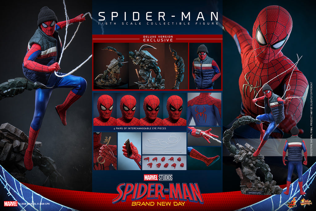 Hot Toys Spider-Man (Deluxe Version) - Spider-Man: Brand New Day 1/6 Scale Action Figure