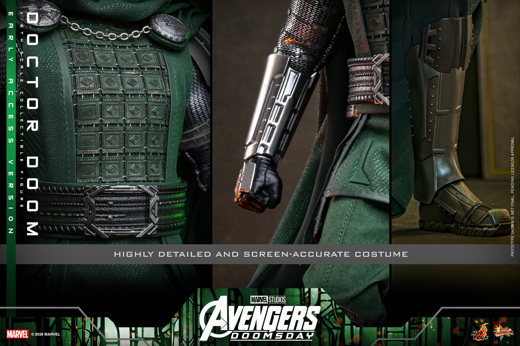Hot Toys Doctor Doom - Avengers Doomsday 1/6 Action Figure