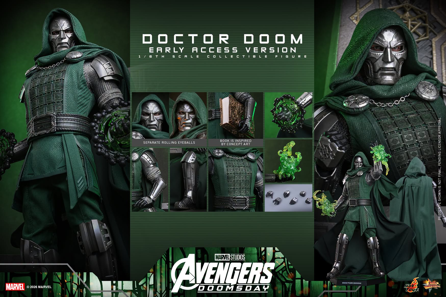 Hot Toys Doctor Doom - Avengers Doomsday 1/6 Action Figure