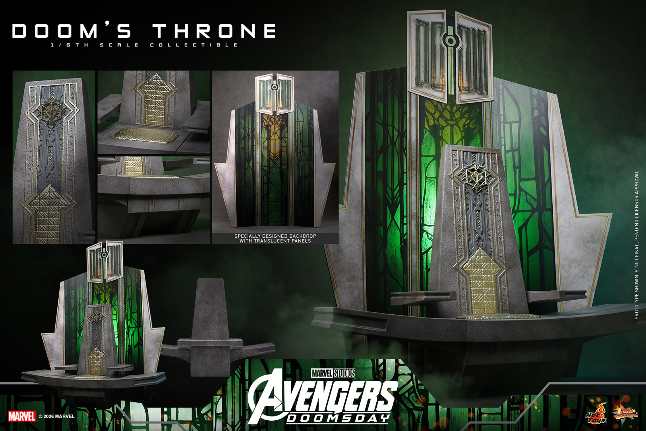 Hot Toys Doom's Throne - Avengers Doomsday 1/6 Action Figure