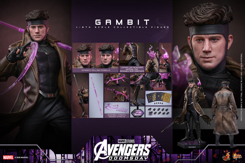Hot Toys Gambit - Avengers Doomsday 1/6 Action Figure