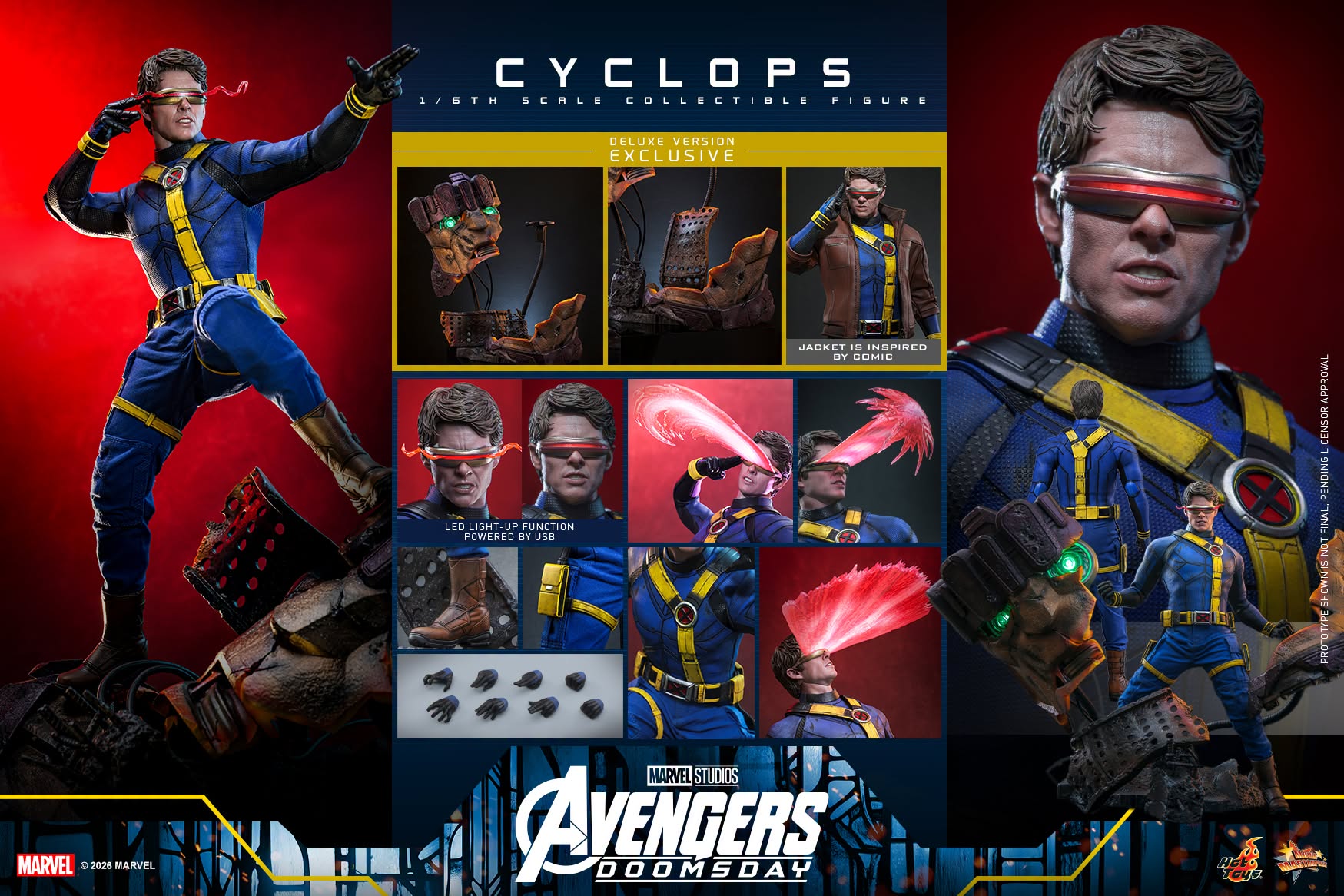 Hot Toys Cyclops (Deluxe) - Avengers Doomsday 1/6 Scale Action Figure