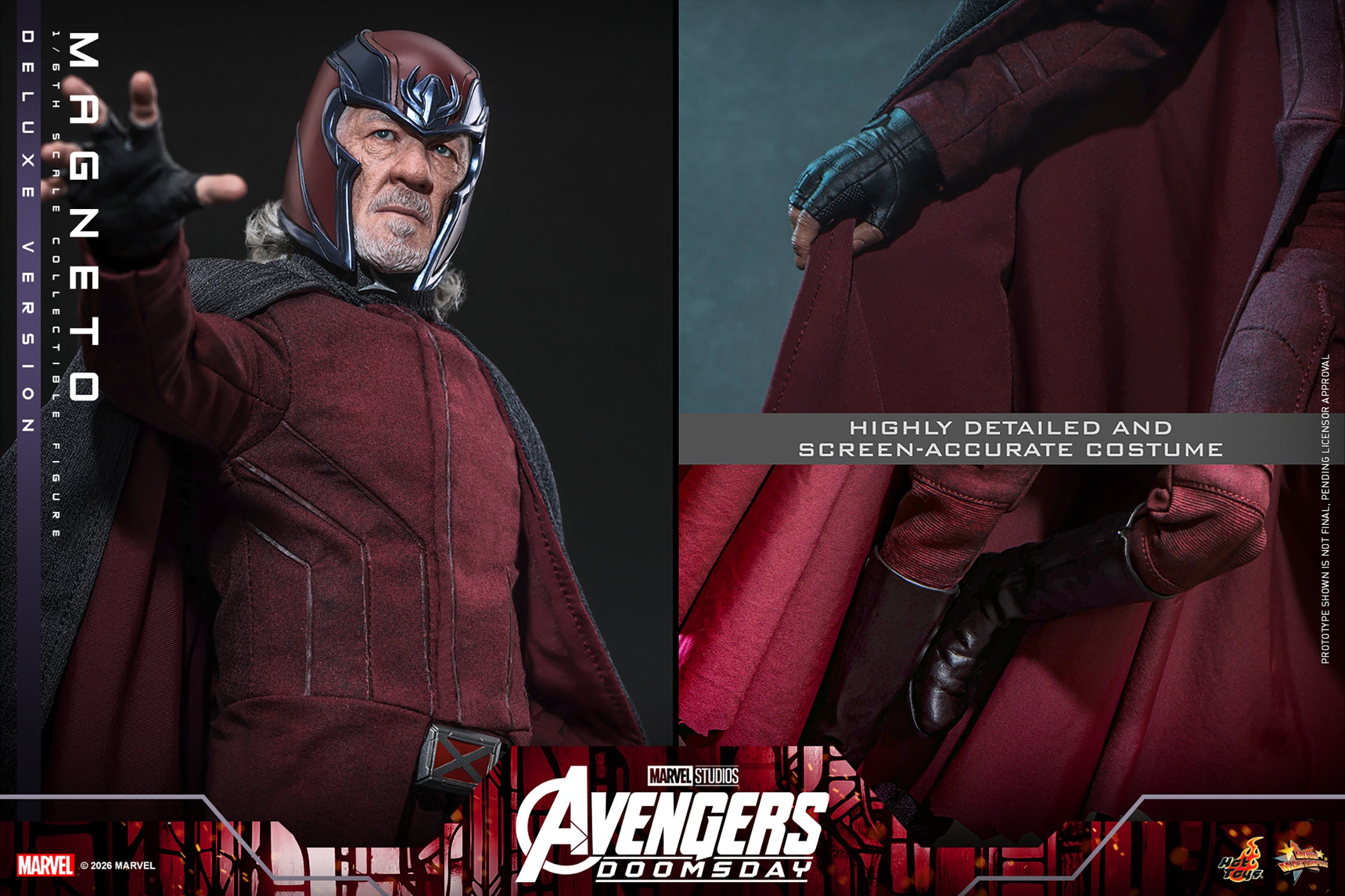 Hot Toys Magneto (Deluxe) - Avengers Doomsday 1/6 Action Figure